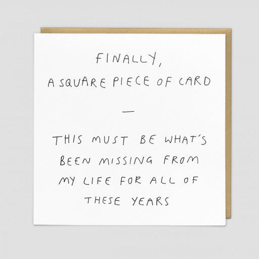 Finally, a square piece of card - Maktus