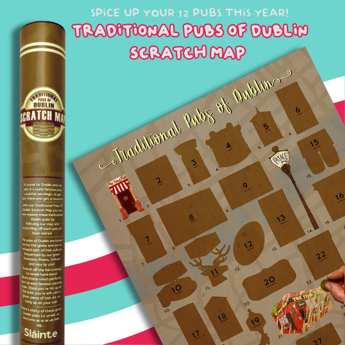 Dublin Pubs Scratch Map