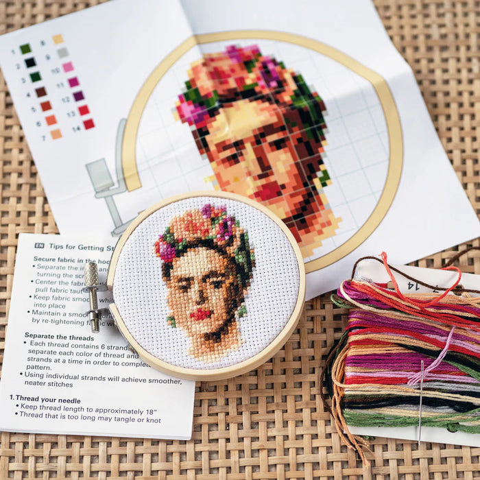 Frida Mini Cross Stitch Embroidery Kit