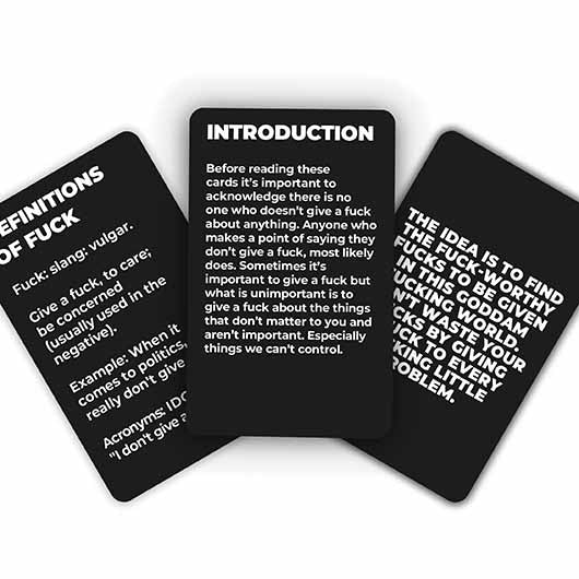 How To Give Zero Fucks - Card Game