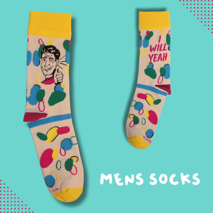 I Will Yeah Men's Sock