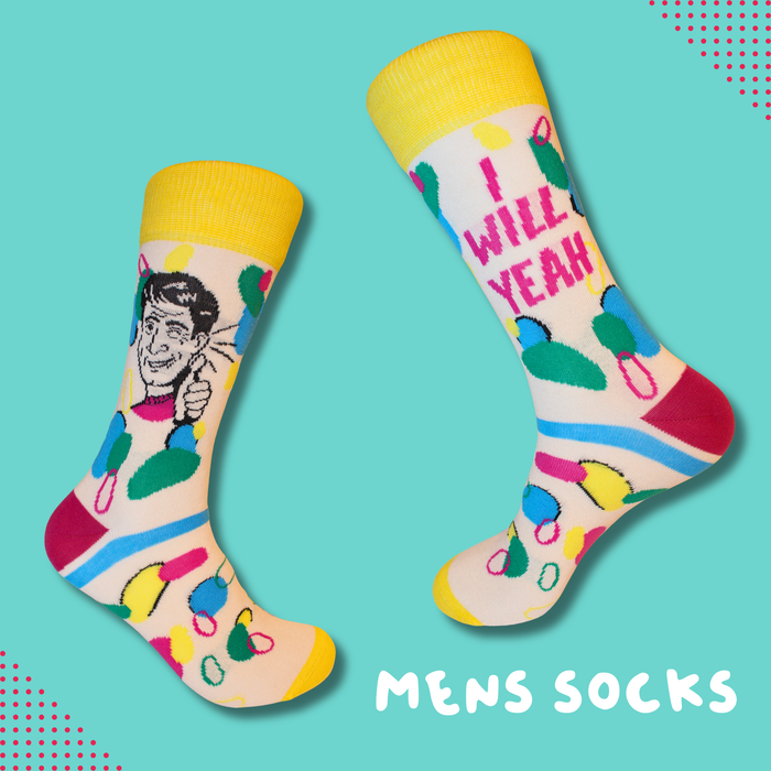 I Will Yeah Men's Sock