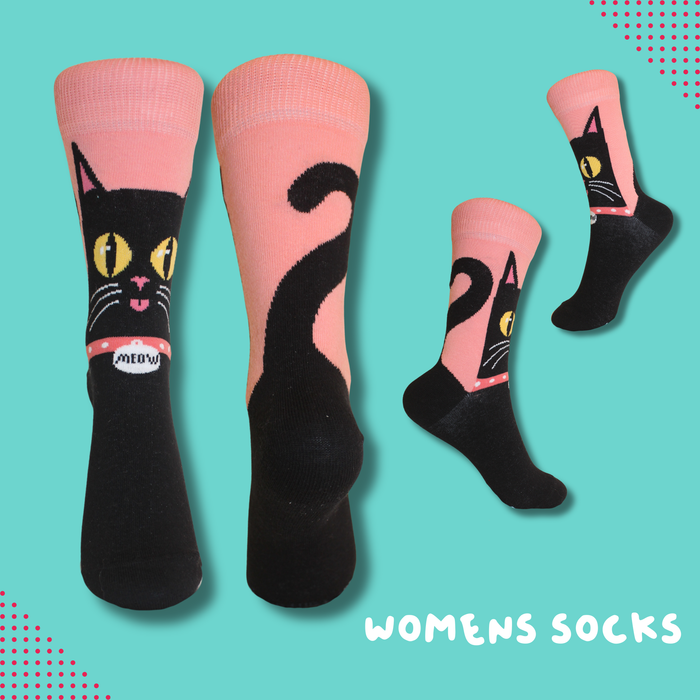 Black Cat Meow Women's Socks