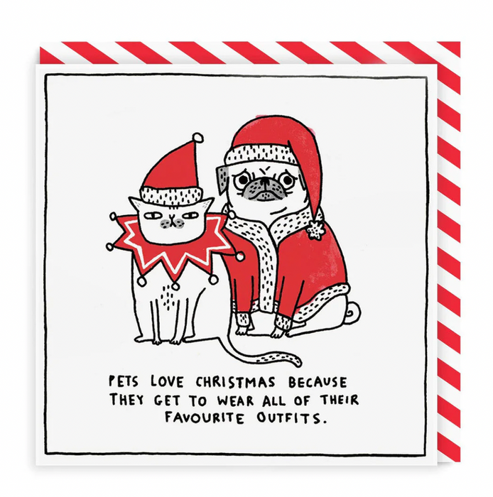 Pets Love Christmas Greeting Card