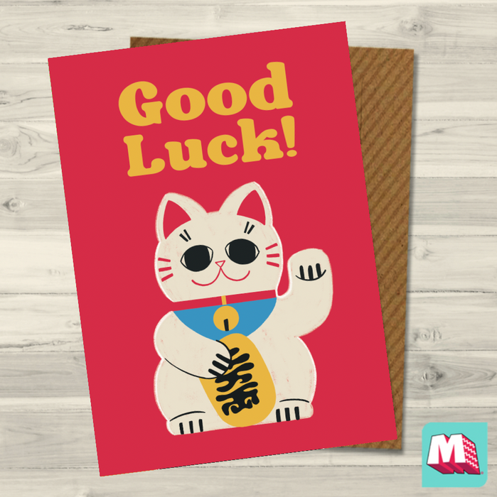 Good Luck, Lucky Cat Greeting Card