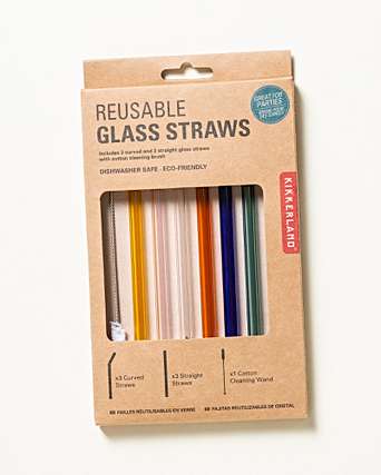 Colourful Reusable Glass Straws - Maktus