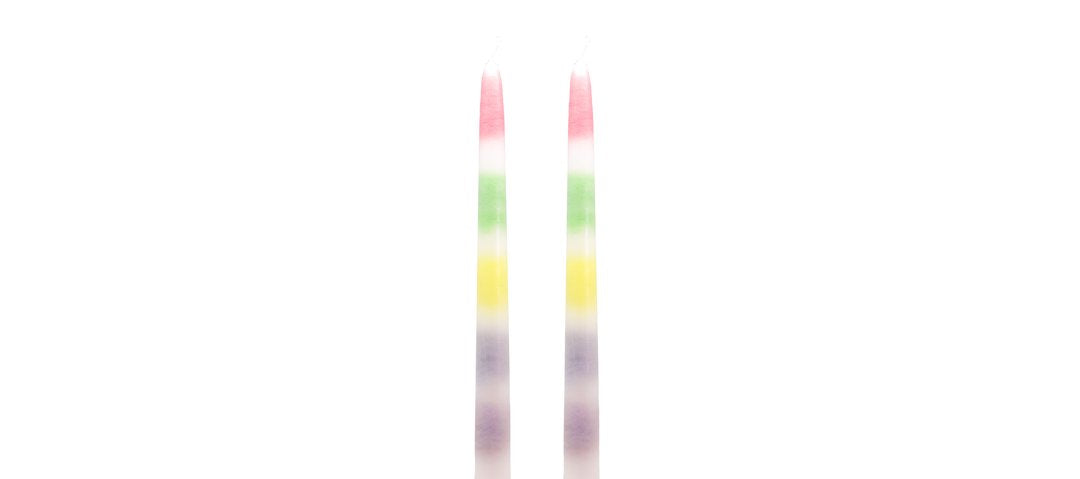 Rainbow Drip Candles