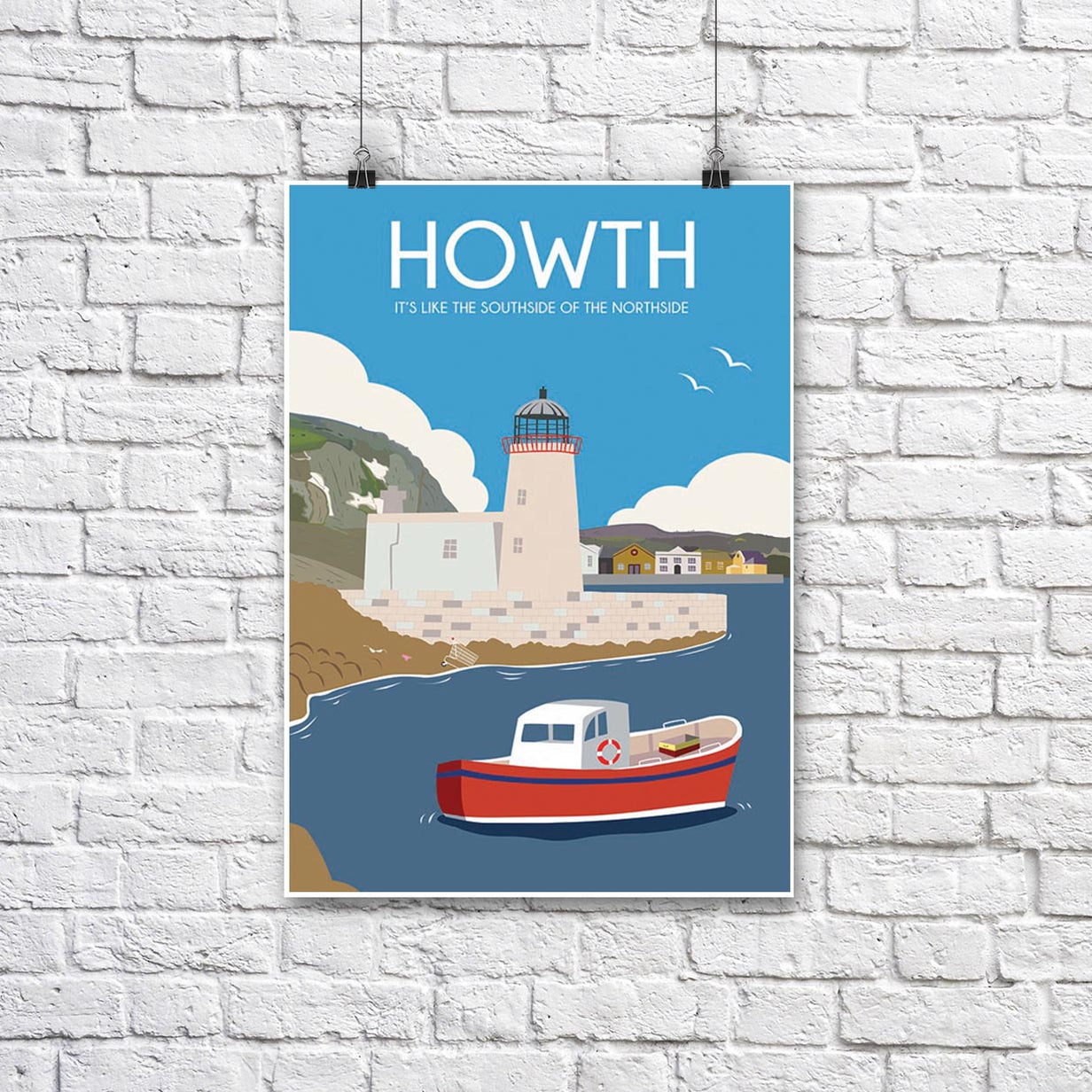 Maktus | Howth A3 Printed Poster | A great Irish Souvenir Gift