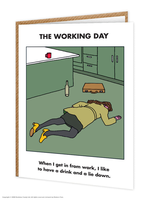 Working Day Lie Down Card - Maktus