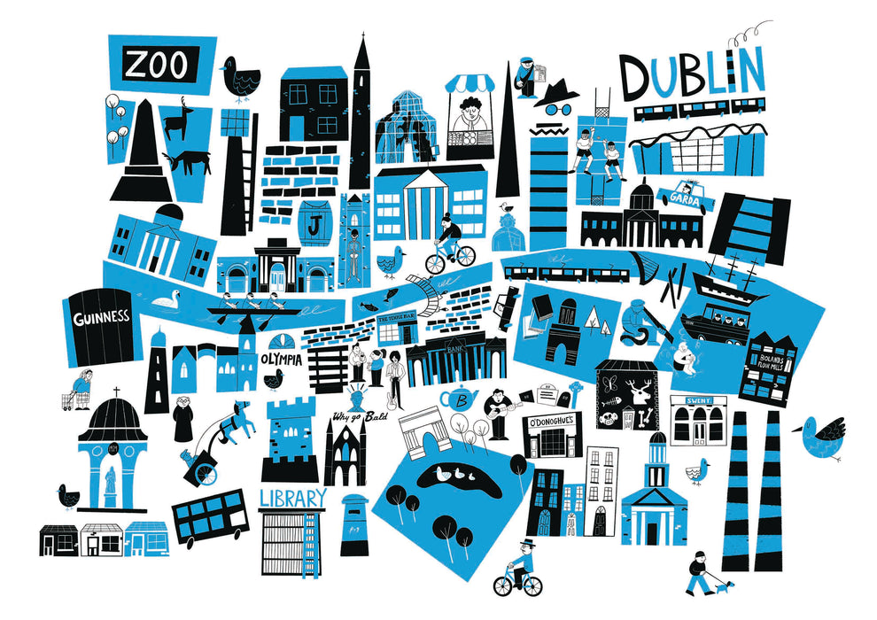 Dublin City Map A3 - Maktus