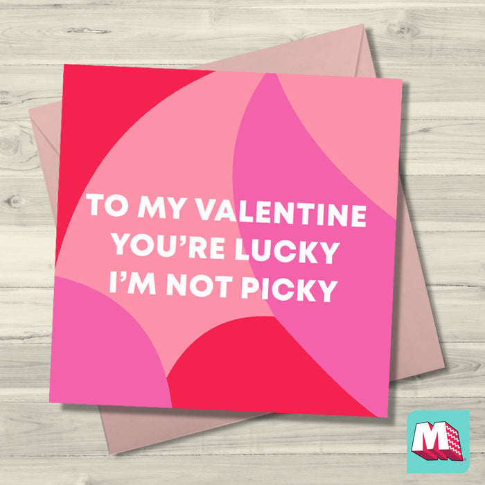 To My Valentine - You're Lucky I'm Not Picky