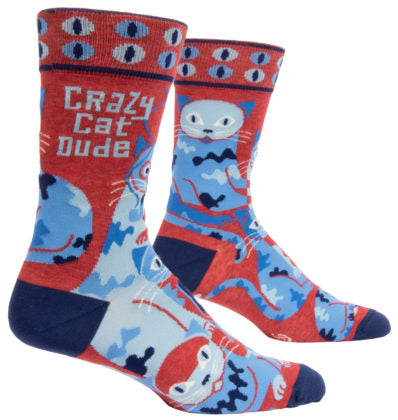 Crazy Cat Dude Men's Socks - Maktus