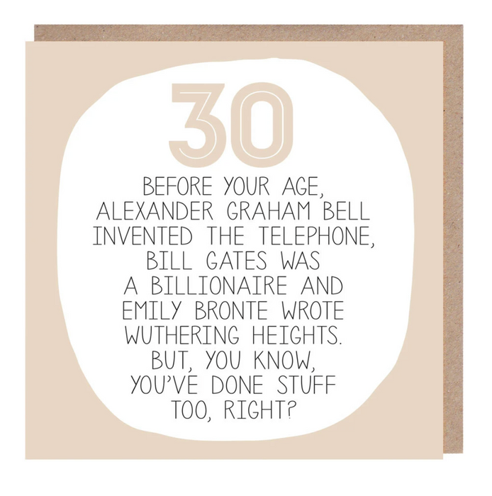 30 Age Card