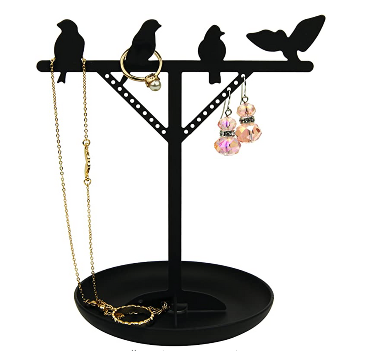 Bird Jewelry Stand in Black