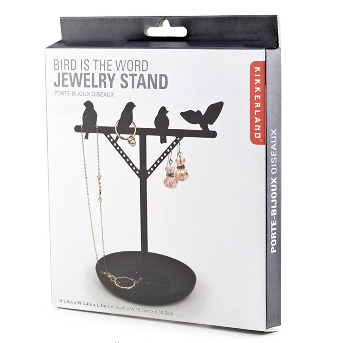 Bird Jewelry Stand in Black