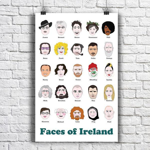 Maktus Faces of Ireland Poster A3 - Maktus