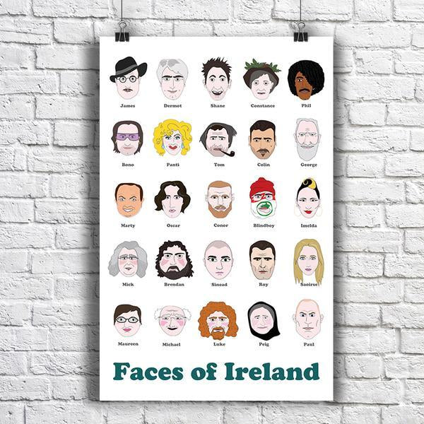 Maktus Faces of Ireland Poster A3 - Maktus