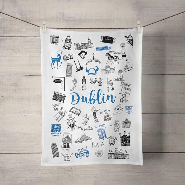 Dublin Doodles Tea Towel - Maktus