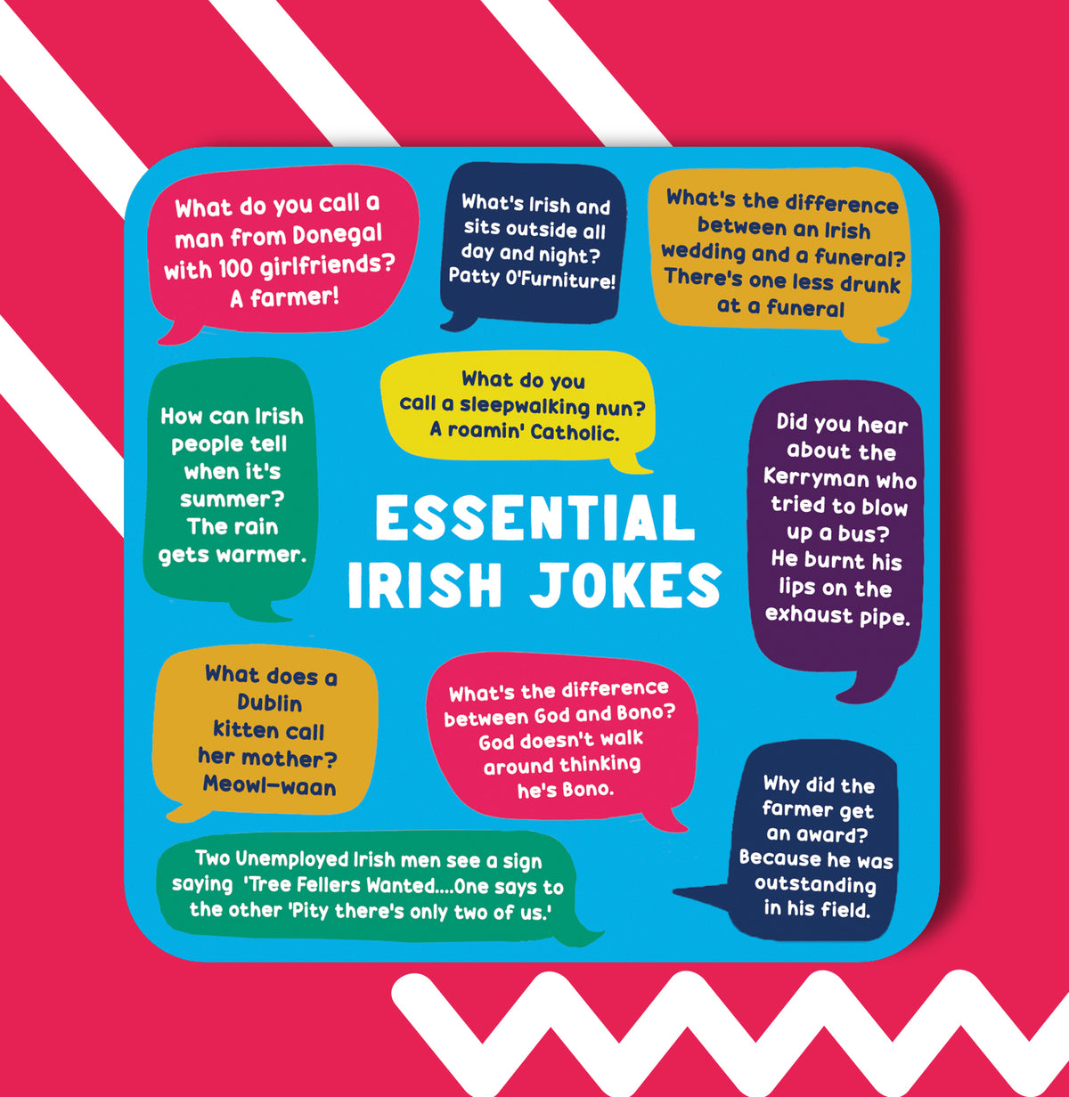 Maktus Essential Irish Jokes Beverage Coaster