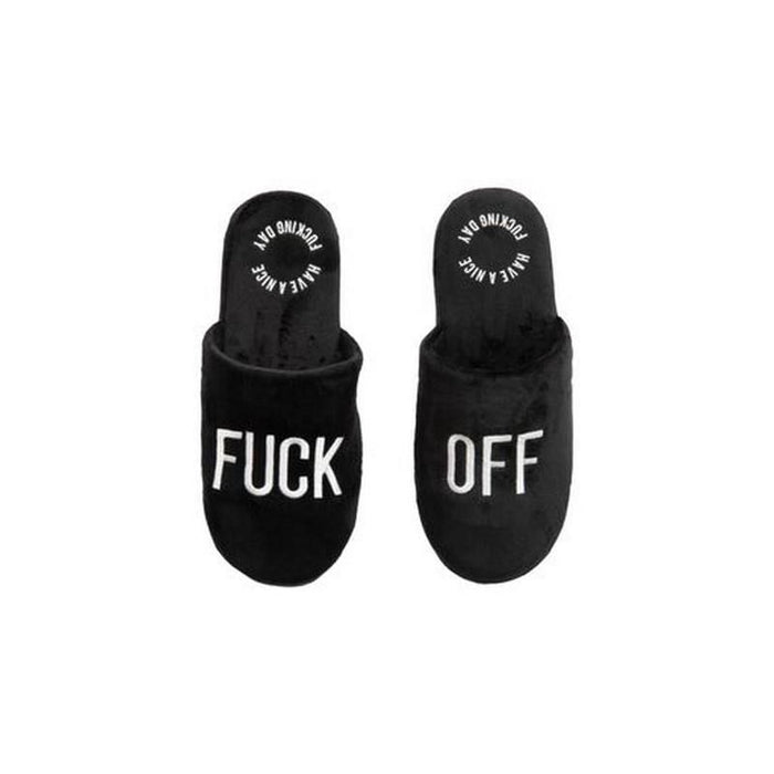 Fuck Off Slippers - Black
