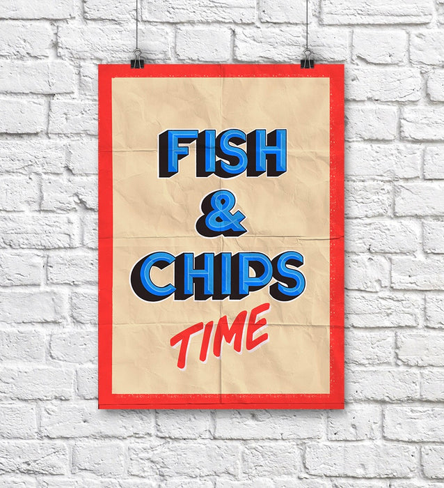 Fish & Chips Time A3 Print