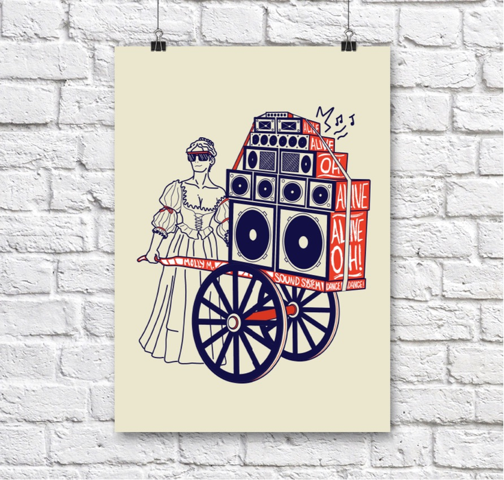 Molly Malone Sound system A3 Print