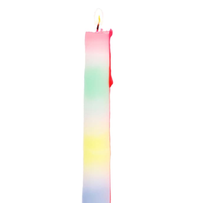Rainbow Drip Candles
